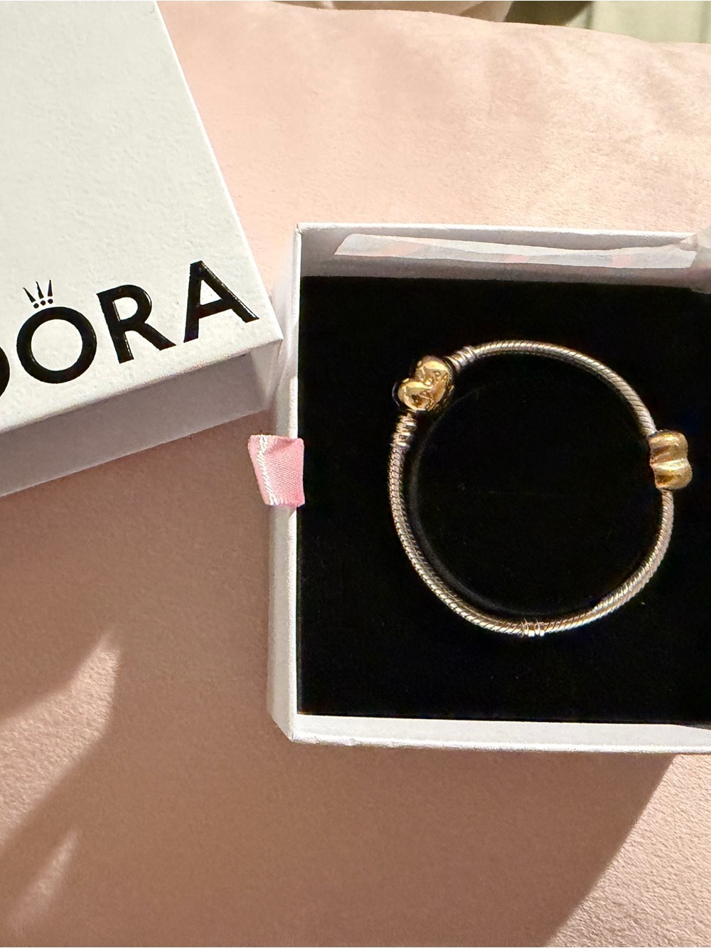 Pandora Two-Tone Snake Chain Bracelet in Silver and Gold Toddler Girl Bracelet